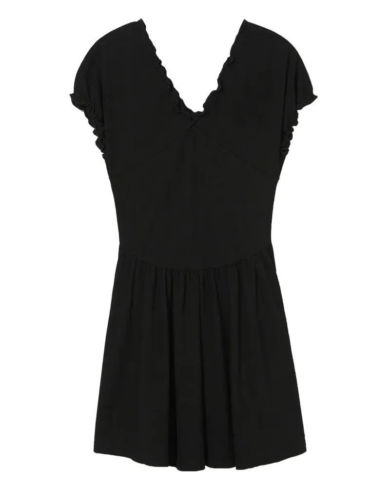 b+ab Gerüschtes Minikleid mit Schleifenverschluss - Schwarz Schwarz