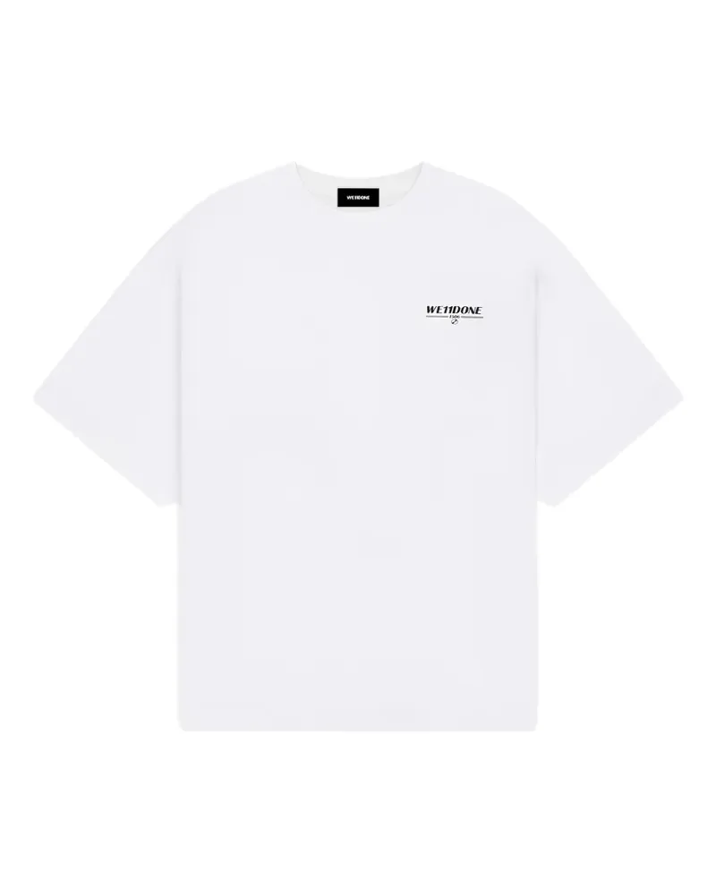 WE 11 DONE logo-print oversized T-shirt - Weiß Weiß