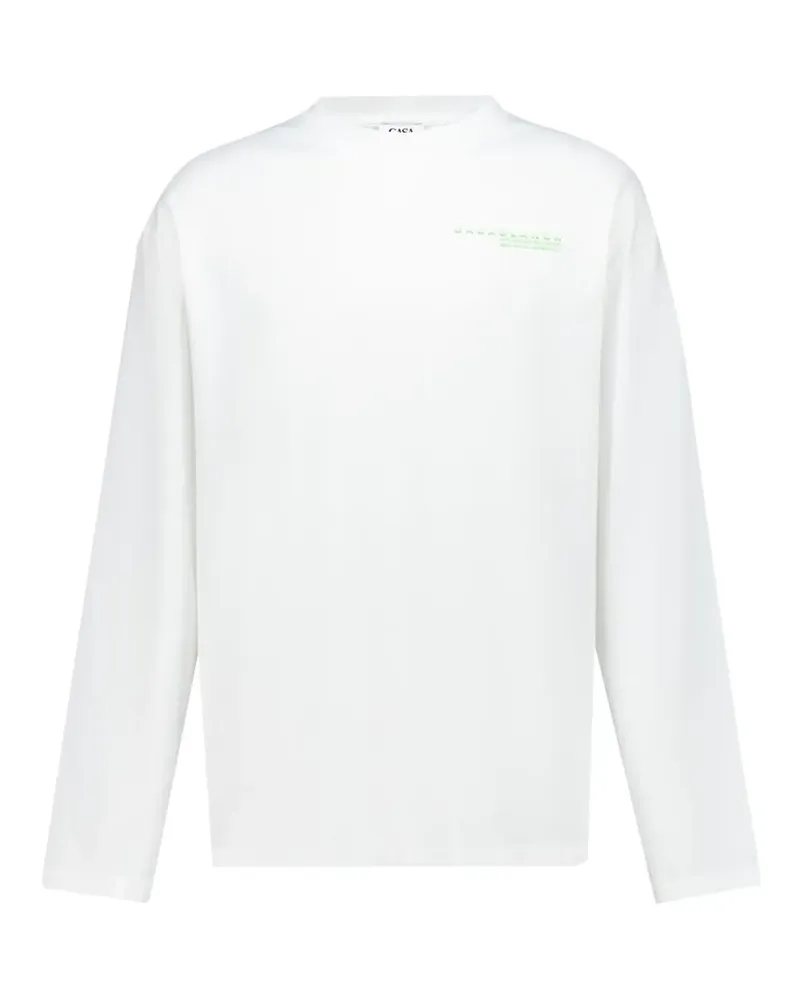 Casablanca Paris T-Shirt mit Orchideen-Print - Weiß Weiß