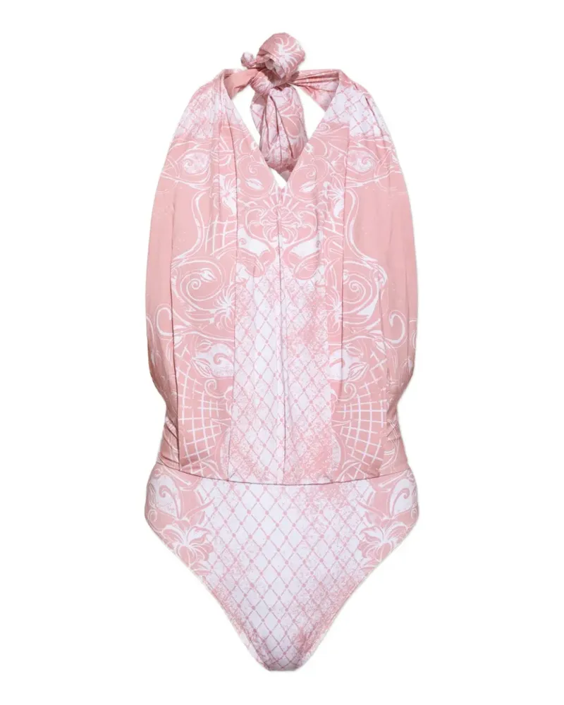 Balmain printed lycra swimsuit - Rosa Rosa