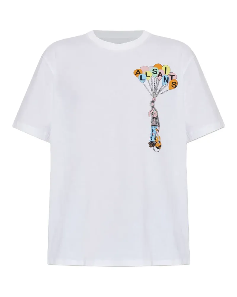 AllSaints T-Shirt mit grafischem Print - Weiß Weiß