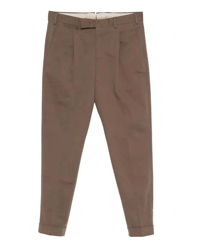 PT TORINO pleated cuffed trousers - Nude Nude