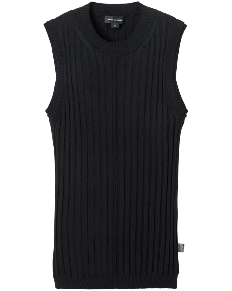 Marc Jacobs Geripptes Merino-Top - Schwarz Schwarz