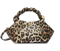 Kleine Bou Umhängetasche mit Leoparden-Print - Braun