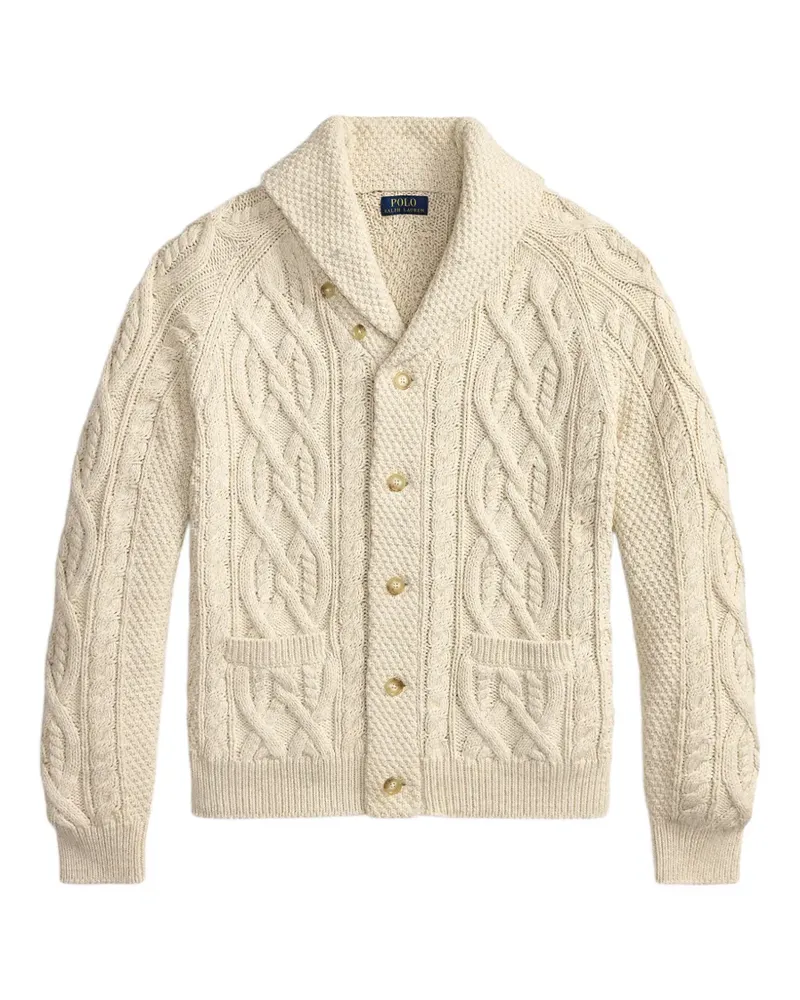 Ralph Lauren Cardigan mit Zopfmuster - Nude Nude