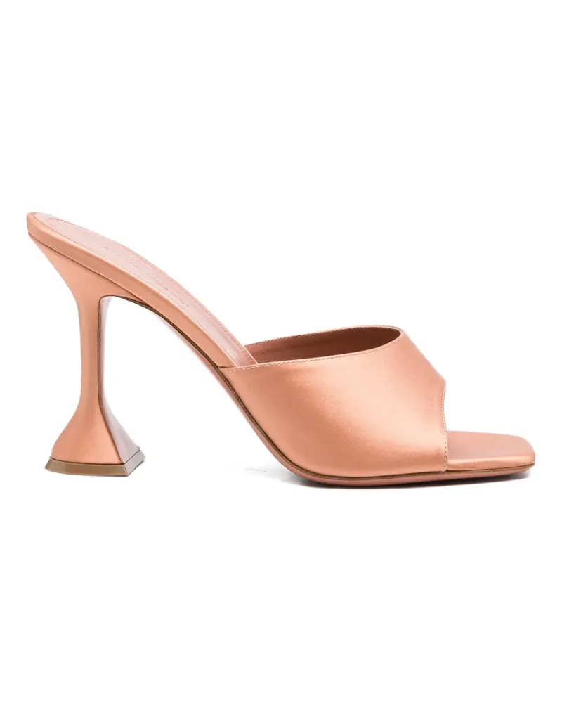 Amina Muaddi square toe slipper - Nude Nude