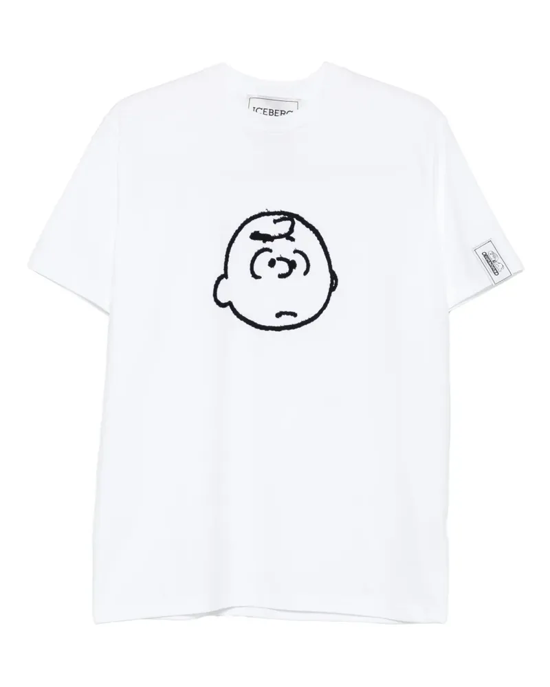 Iceberg x Peanuts T-Shirt mit Stickerei - Weiß Weiß