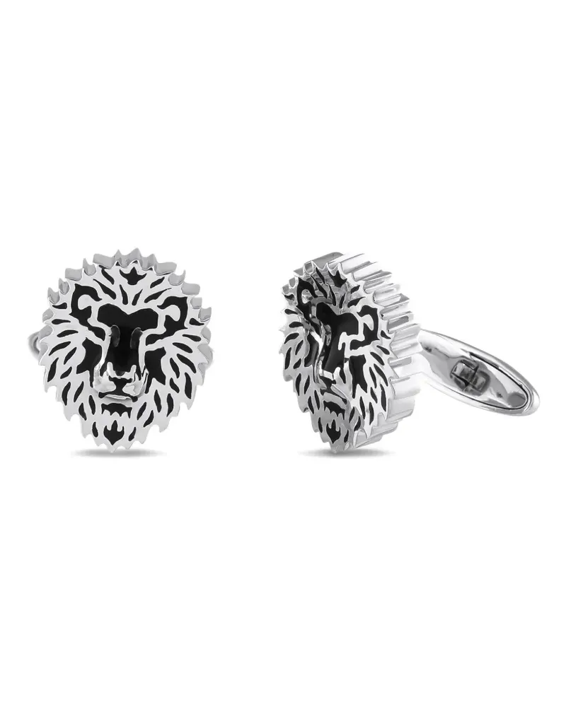 Carrera Y Carrera 18kt Lion Weißgold-Manschettenknöpfe - Silber Silber