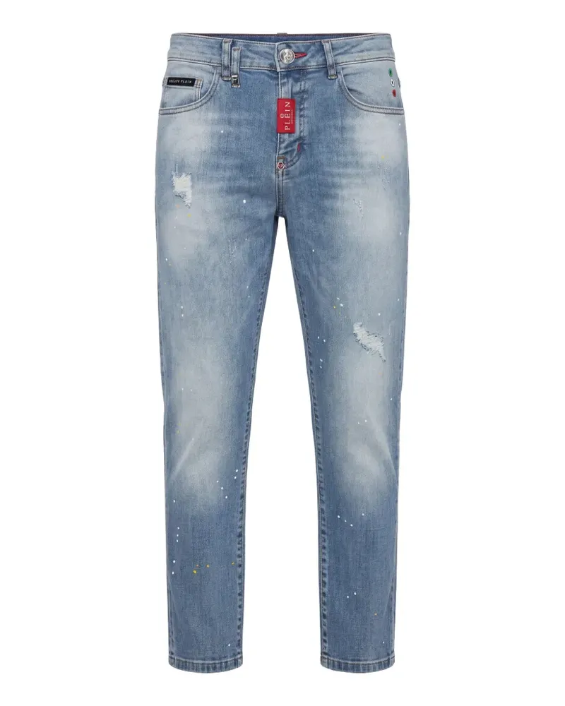 Philipp Plein new tapered fit jeans basic - Blau Blau