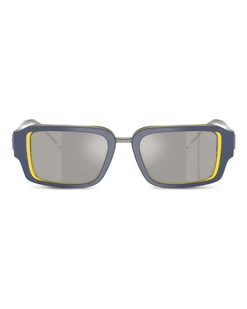 Diesel Sonnenbrille mit eckigem Gestell - Blau Blau