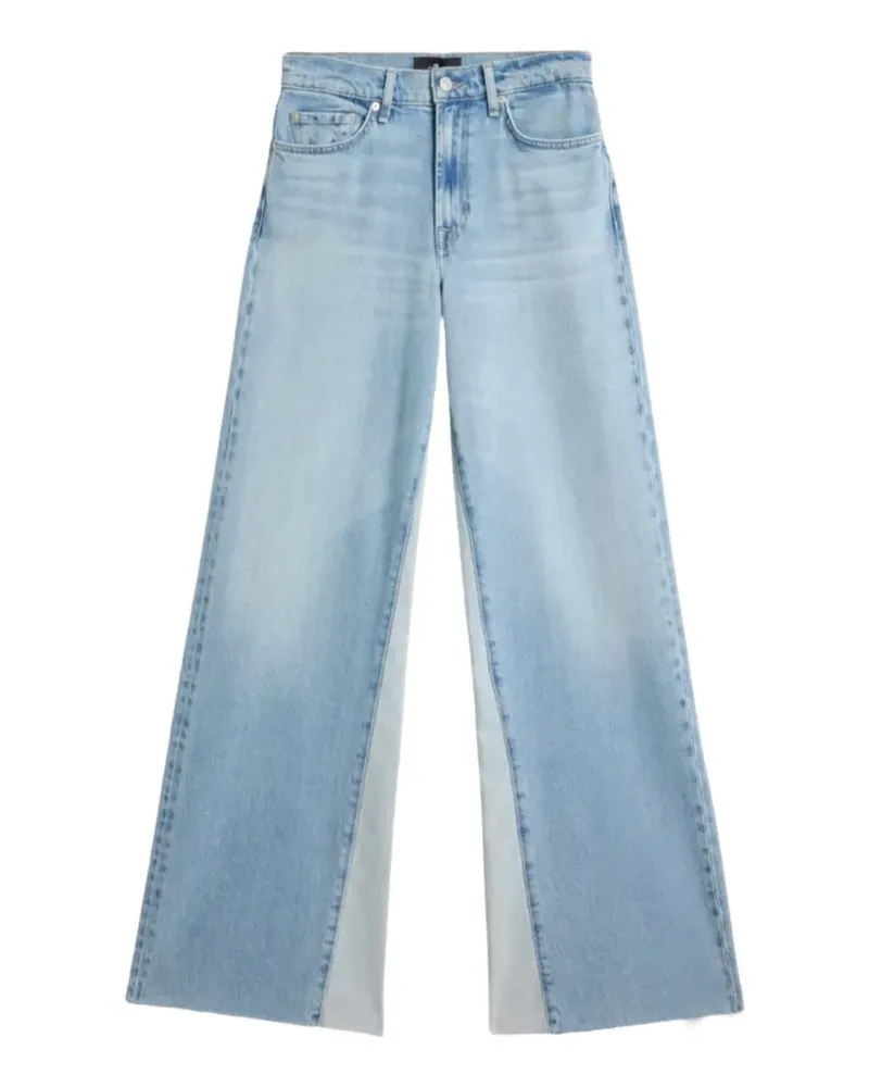 7 for all mankind flared contrast panel jeans - Blau Blau