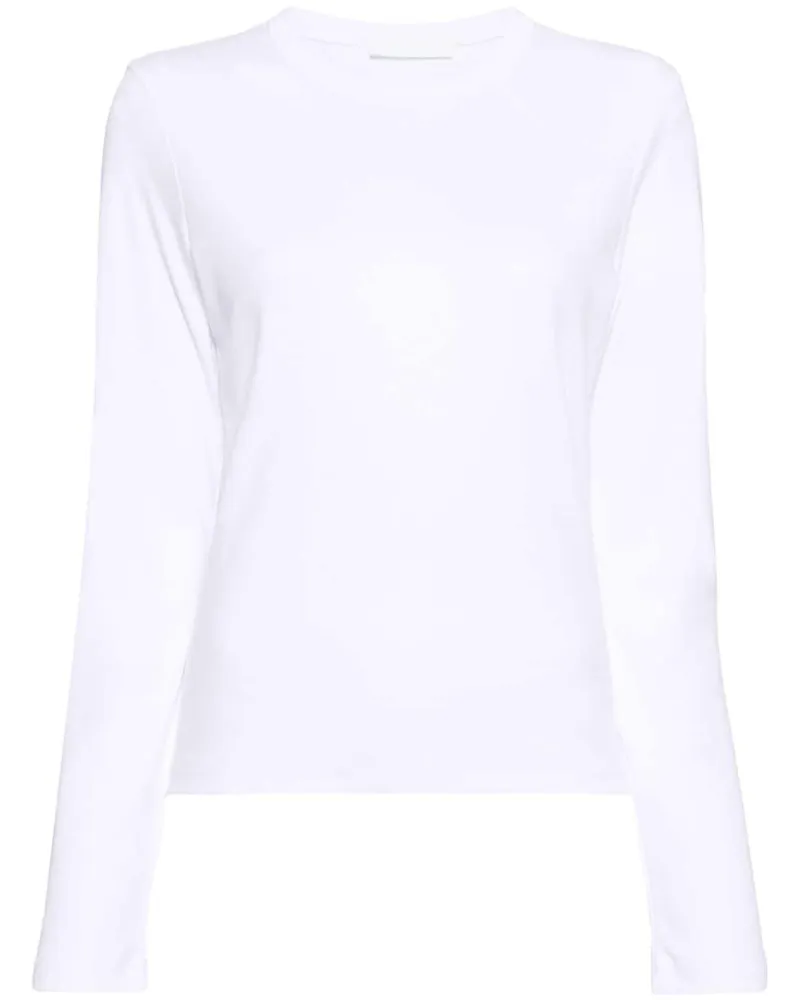 Helmut Lang Schmales T-Shirt mit Logo - Weiß Weiß
