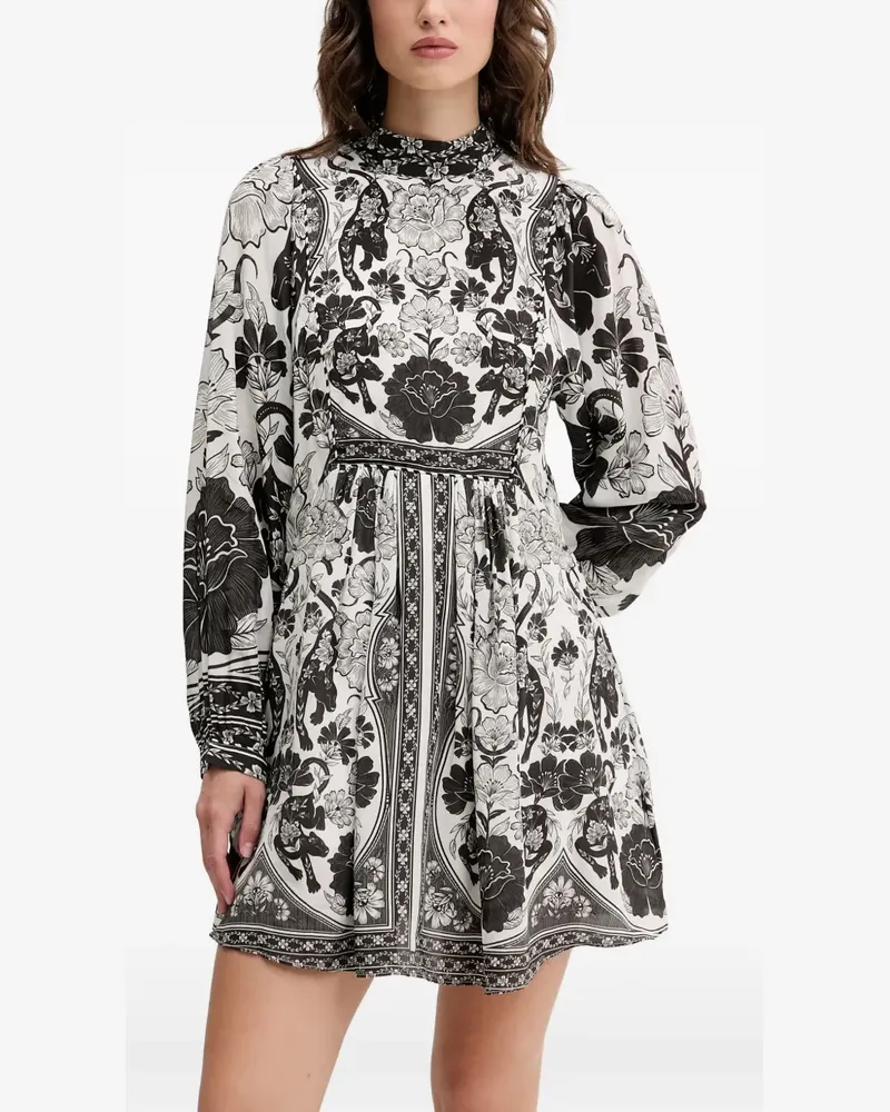 FARM Rio floral mini dress - Weiß Weiß