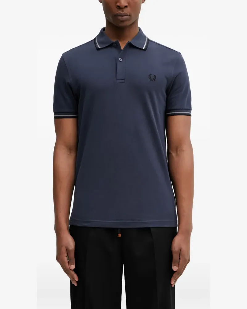 Fred Perry Poloshirt mit Kontrastdetail - Blau Blau