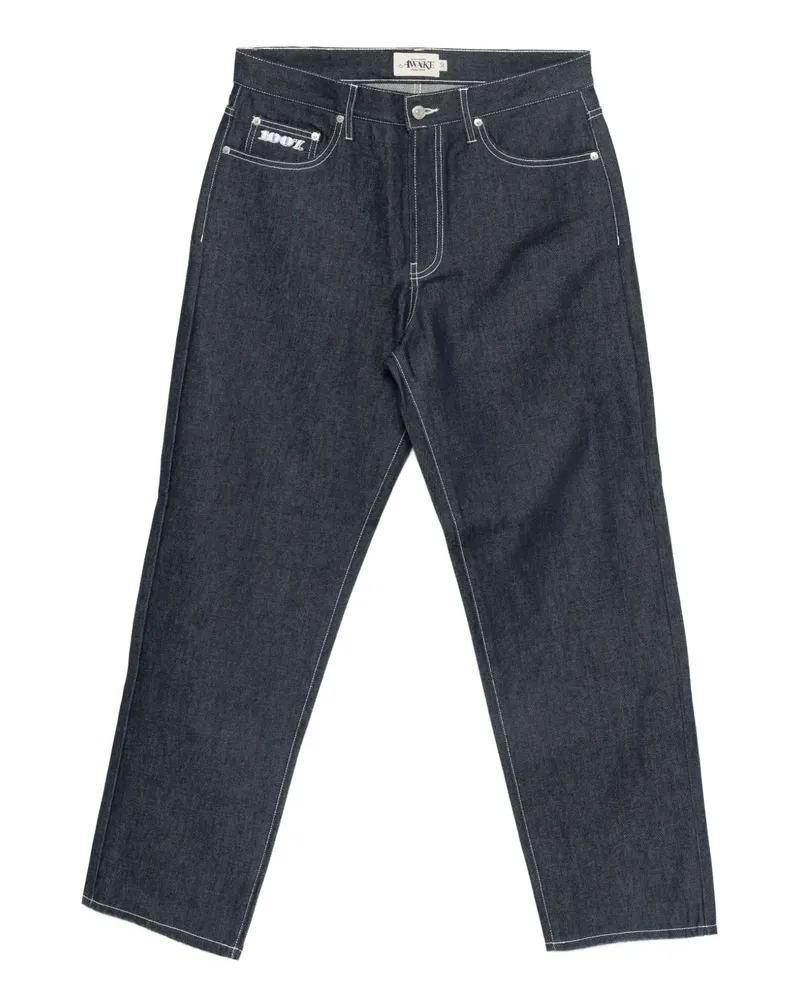 AWAKE NY Straight-Leg-Jeans mit Kontrastnähten - Blau Blau