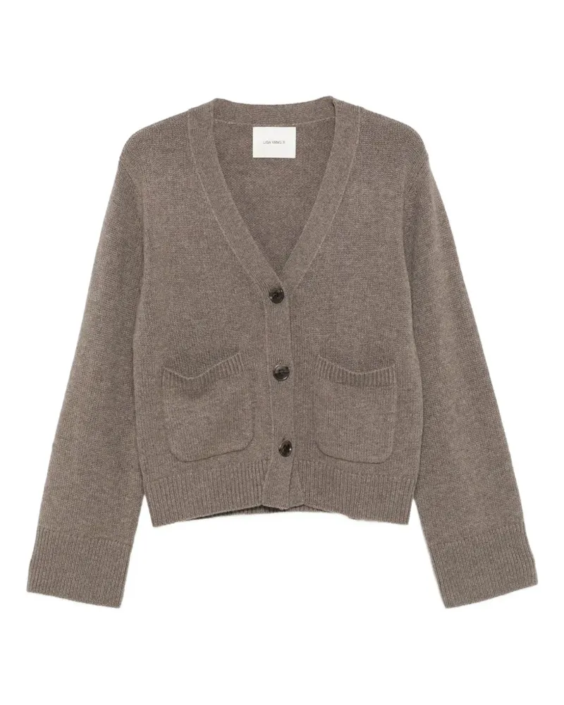 Lisa Yang Danni v-neck patch-pocket cardigan - Braun Braun