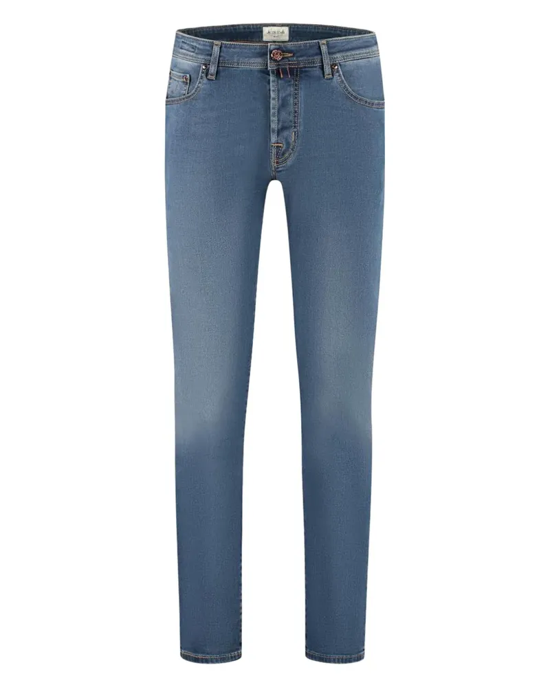 Jacob Cohën Jeans mit Logo-Patch - Blau Blau