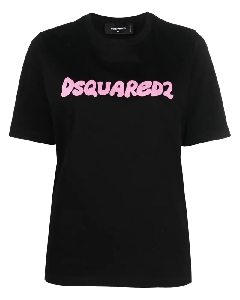 Dsquared2 T-Shirt mit Logo-Print - Schwarz Schwarz