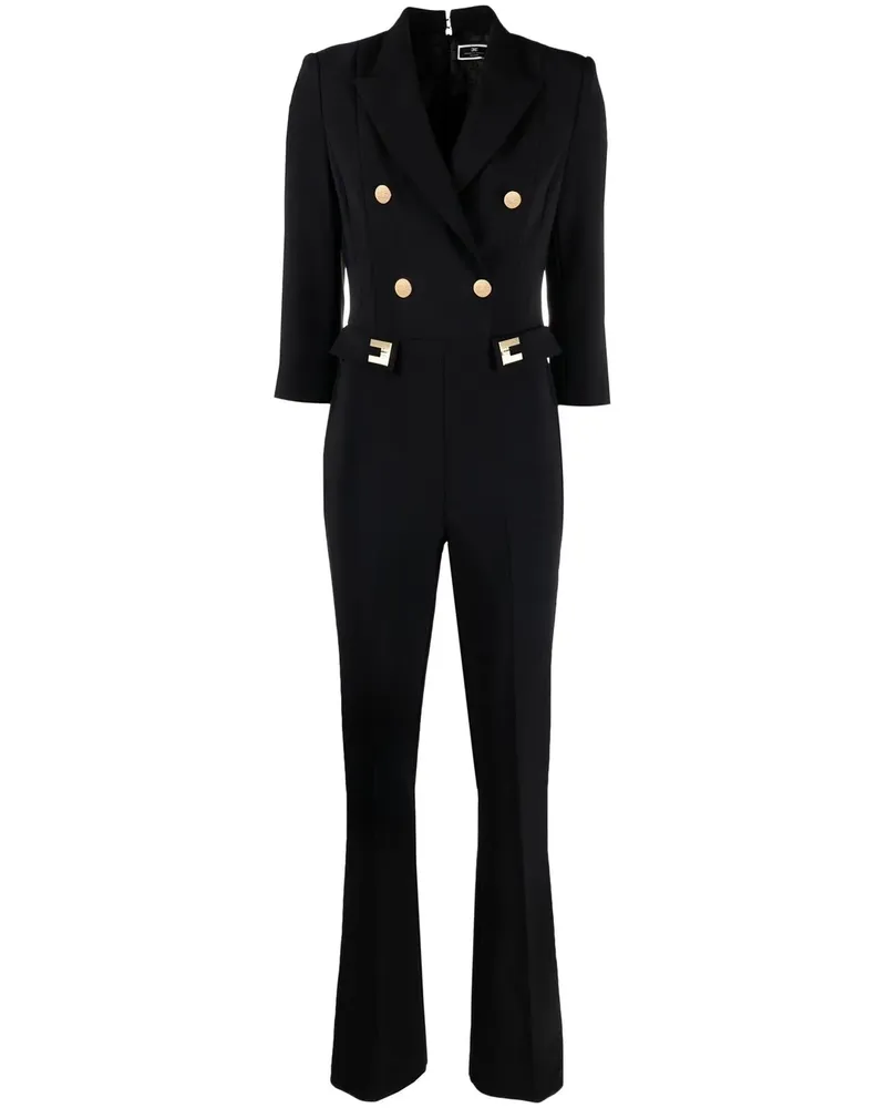Elisabetta Franchi Doppelreihiger Jumpsuit - Schwarz Schwarz