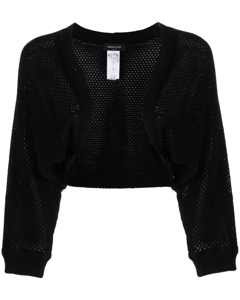 Fabiana Filippi Cropped-Cardigan Schwarz