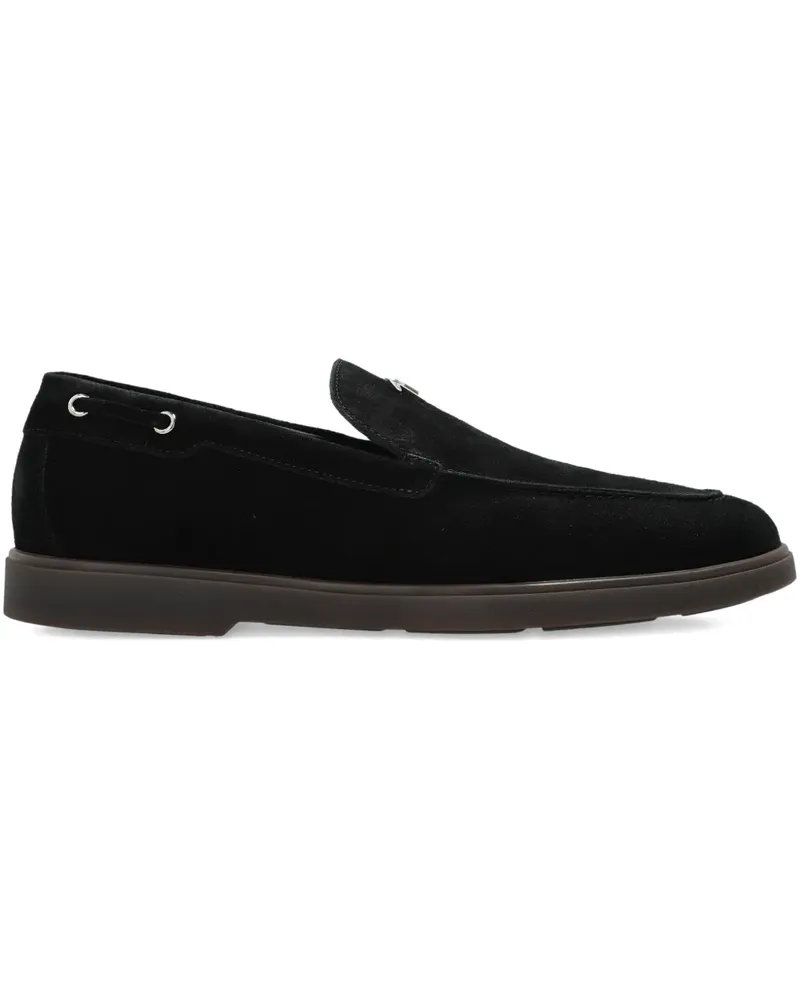 Giuseppe Zanotti Loafer mit Logo-Schild - Schwarz Schwarz