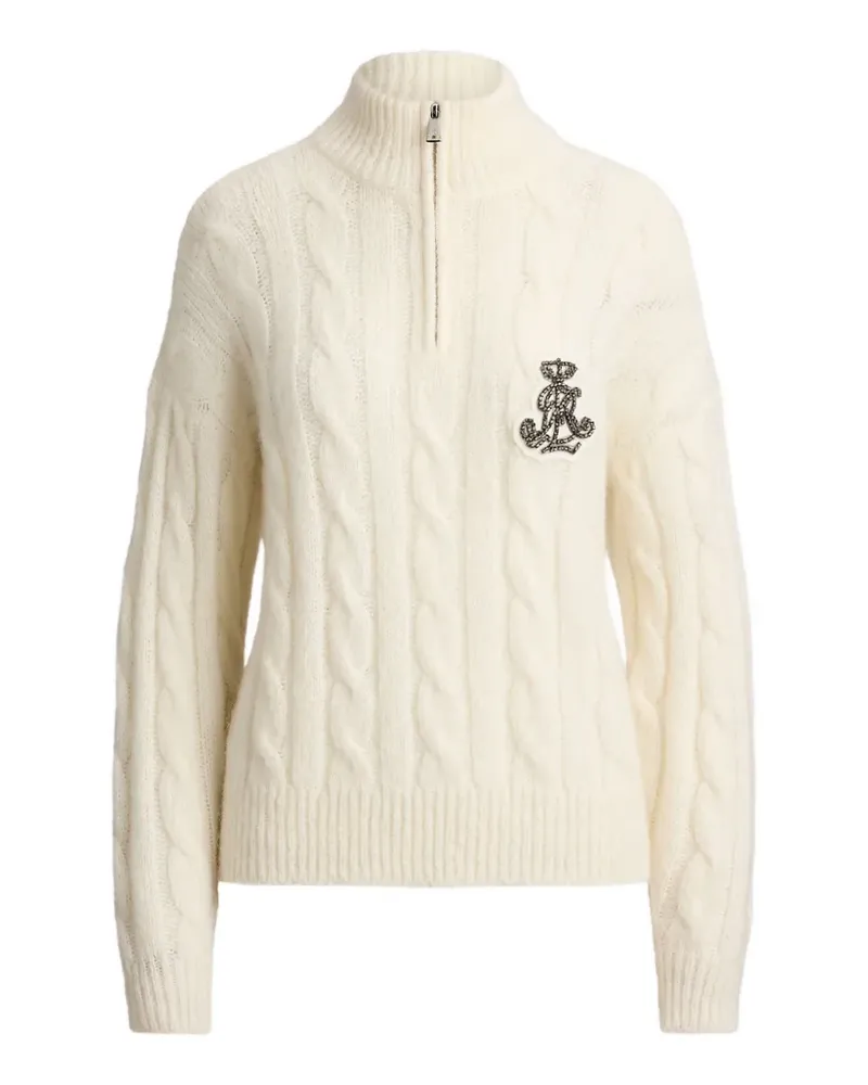 Ralph Lauren cable-knit half-zip sweater - Nude Nude
