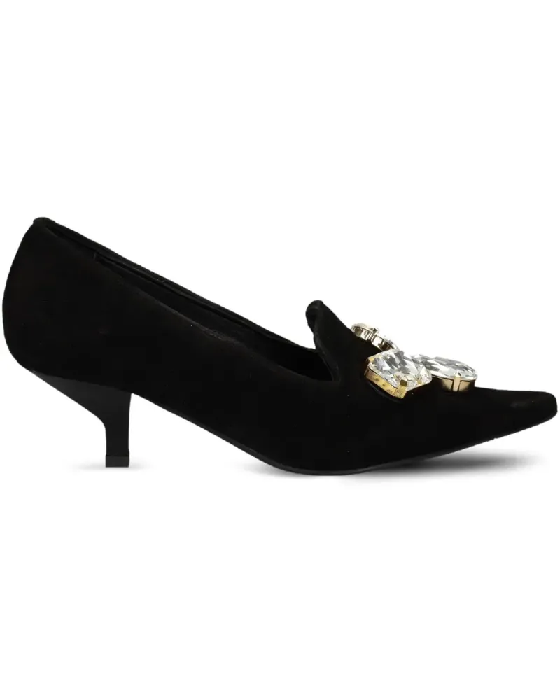 RAS Pumps mit Kristallen 50mm - Schwarz Schwarz