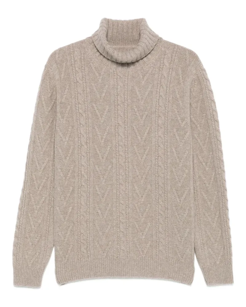 Fedeli Rollkragenpullover mit Zopfmuster - Nude Nude