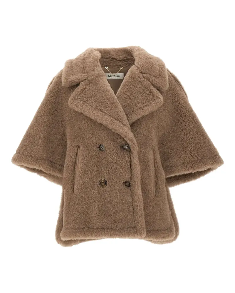 Max Mara Doppelreihiges Cape mit Schulterklappen - Braun Braun