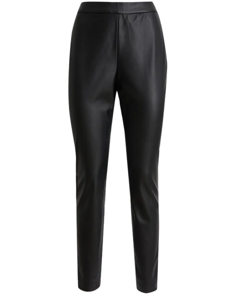 HUGO BOSS Hose aus Faux-Leder - Schwarz Schwarz