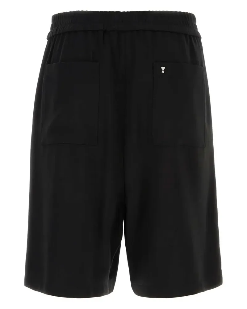 AMI Paris Shorts mit Logo-Schild - Schwarz Schwarz