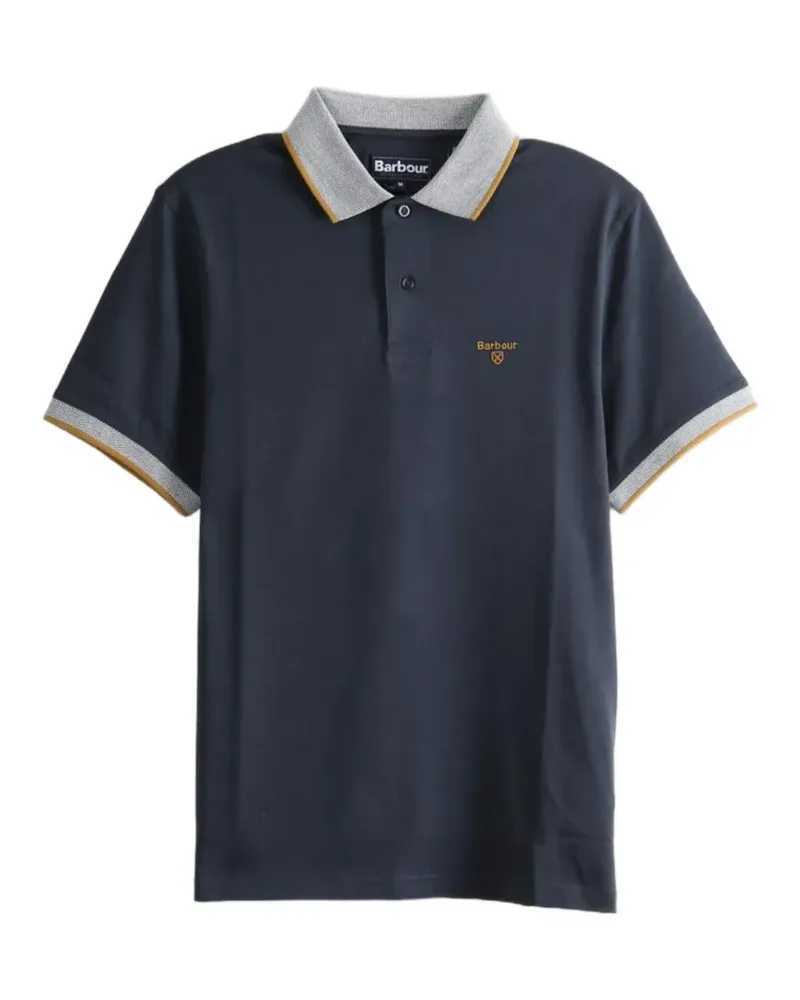 Barbour logo-embroidered polo shirt - Blau Blau