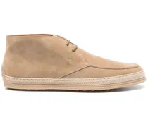 Stiefel aus Wildleder - Nude