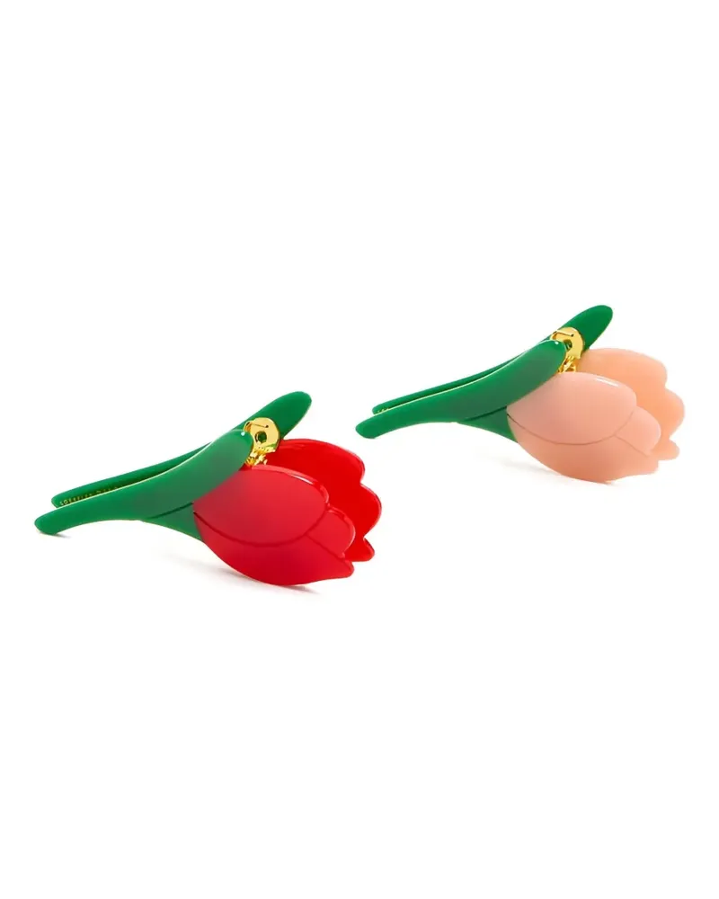 Loeffler Randall Tulpen-Haarspangen (2er-Set) - Rot Rot