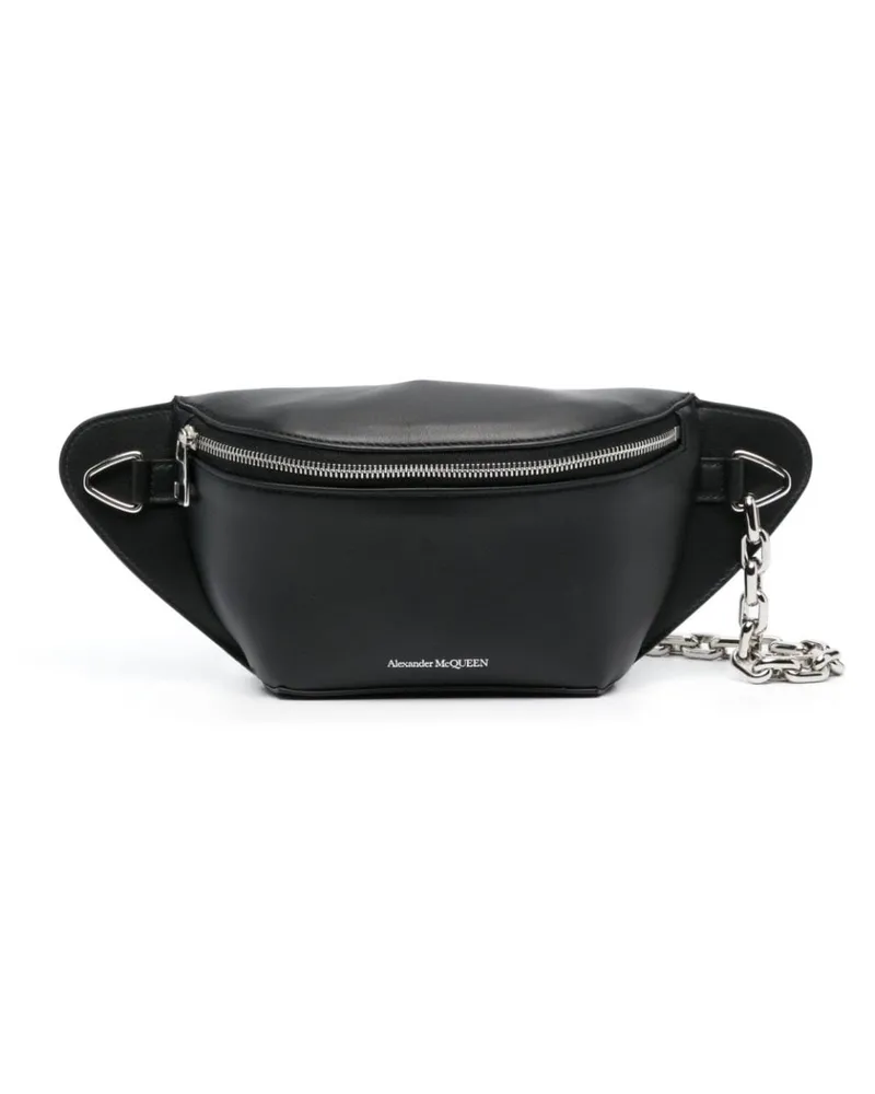 Alexander McQueen Gürteltasche mit Logo-Print - Schwarz Schwarz