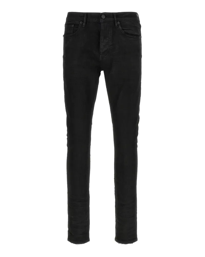 PURPLE BRAND P001 logo-patch jeans - Schwarz Schwarz