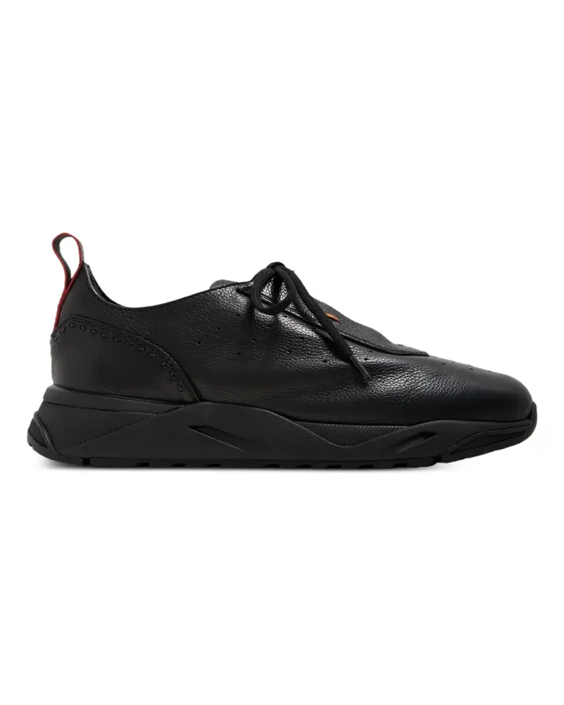 Santoni Innova Sneakers aus Wildleder - Schwarz Schwarz