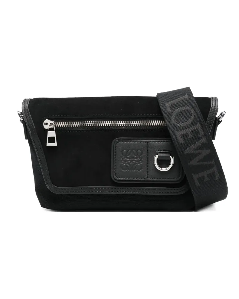 Loewe mini Flex messenger bag - Schwarz Schwarz