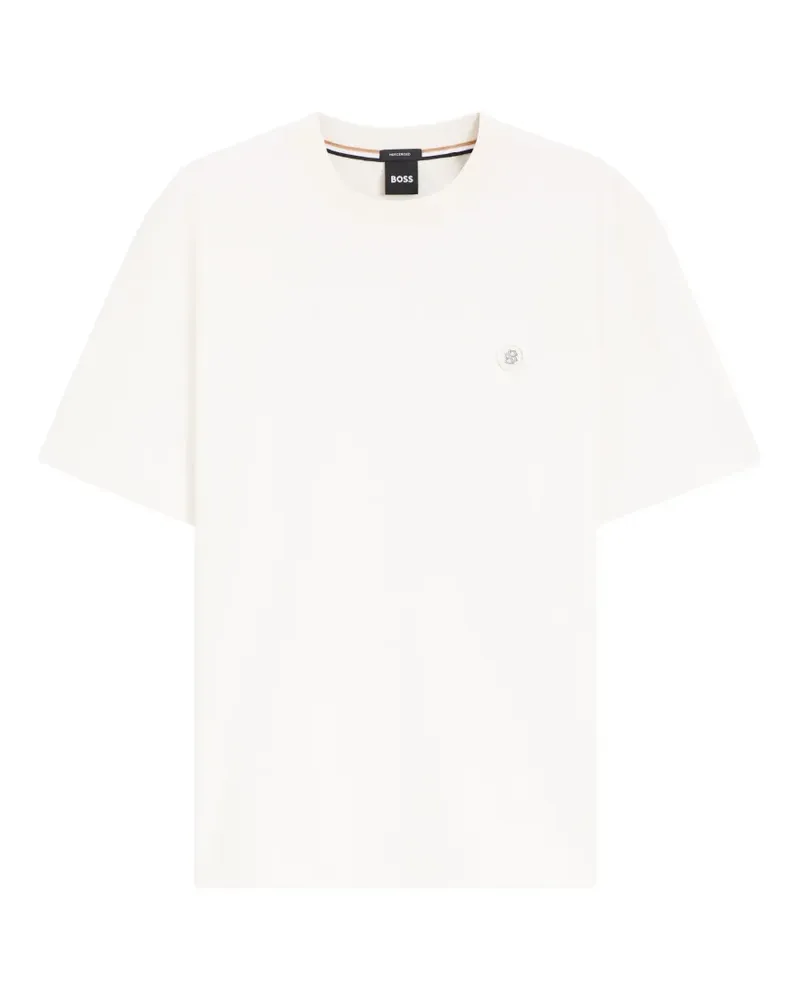 HUGO BOSS Double B T-Shirt mit Monogramm-Patch - Nude Nude