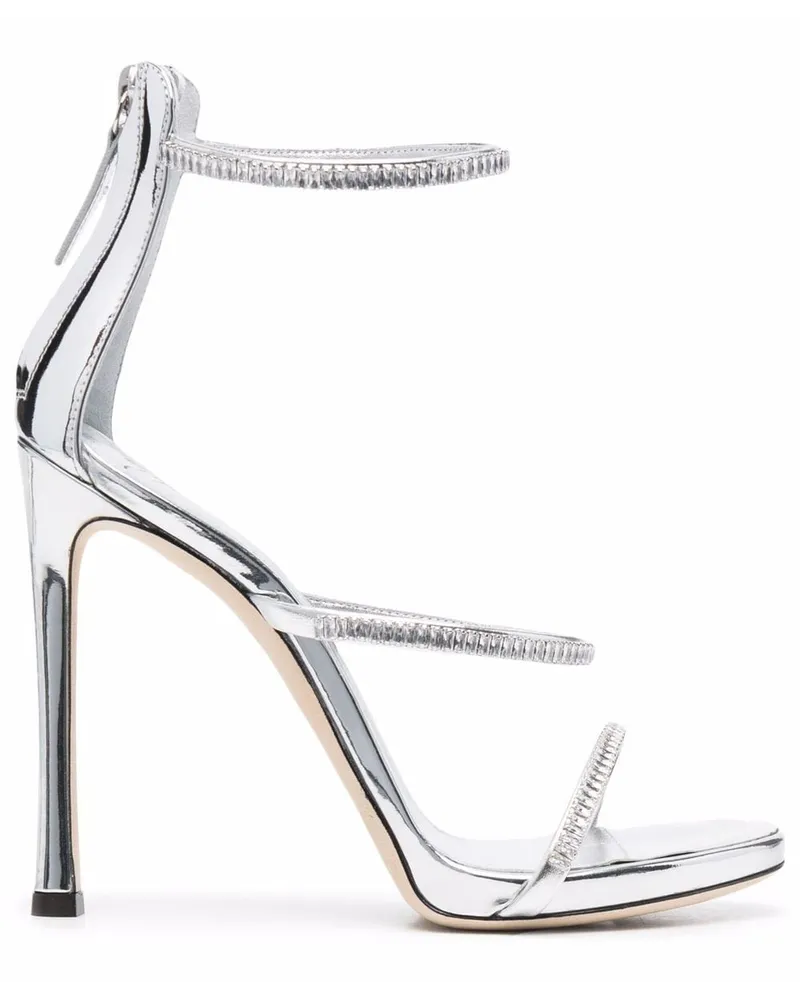 Giuseppe Zanotti Harmony Sandalen mit Schmucksteinen - Silber Silber