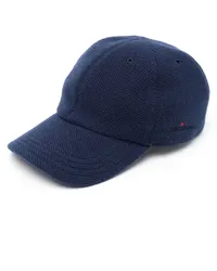 Kiton Gestrickte Kaschmir-Baseballkappe Blau