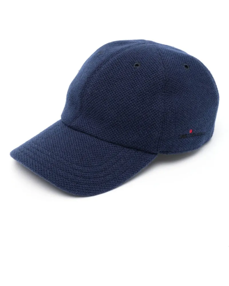 Kiton Gestrickte Kaschmir-Baseballkappe Blau