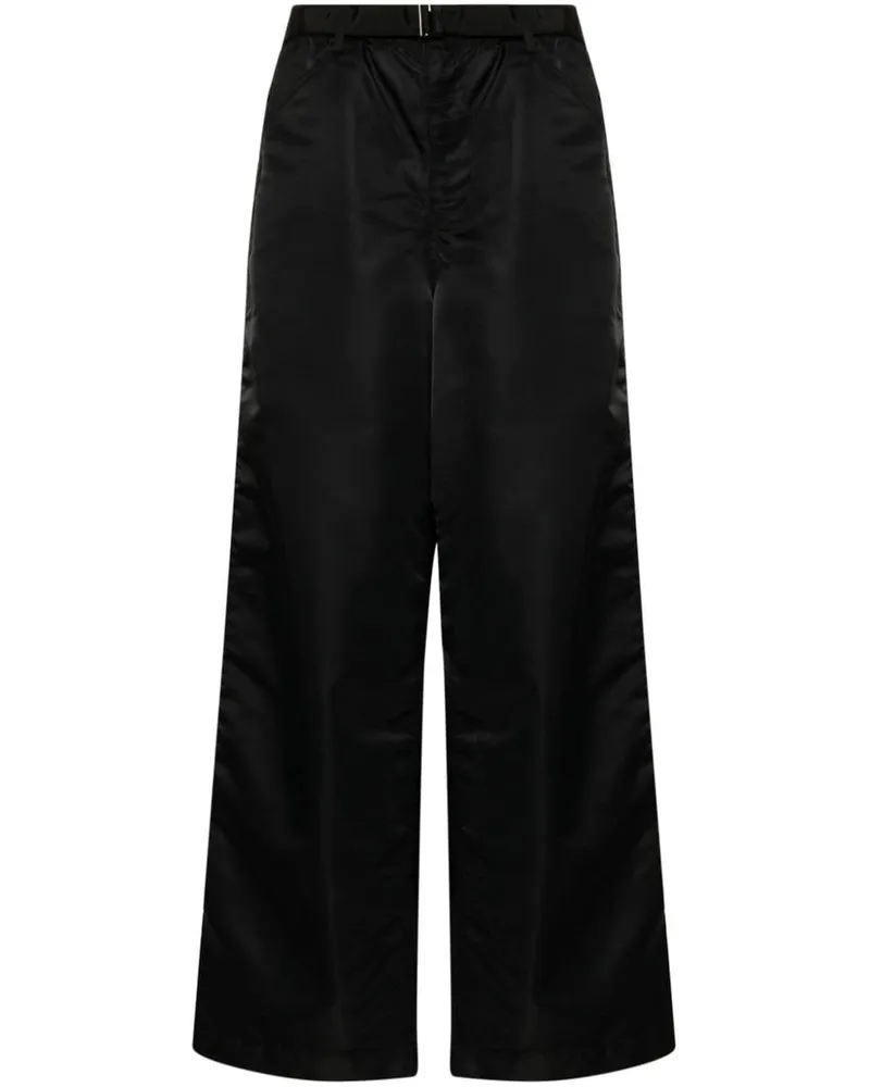 Sacai Wide-Leg-Hose Schwarz