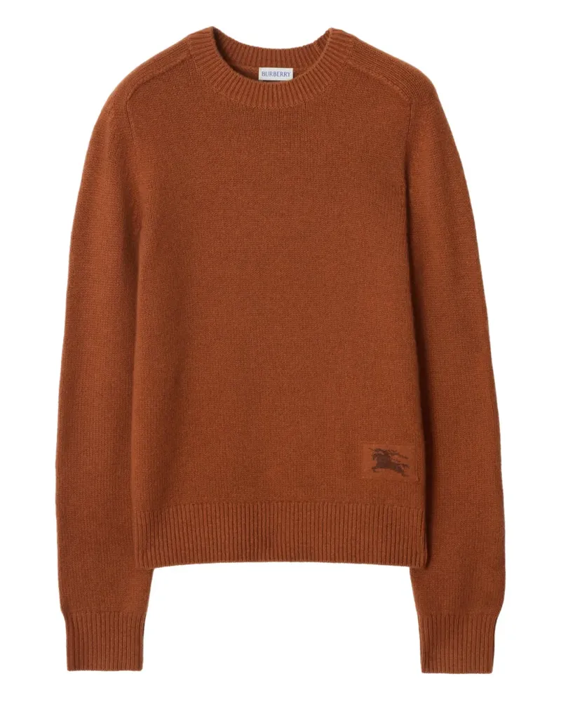 Burberry Equestrian Knight-embroidered jumper - Braun Braun