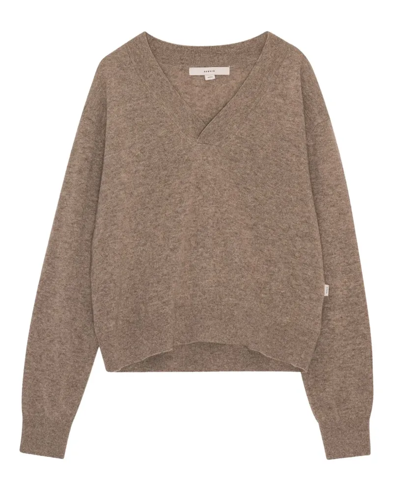REMAIN Pullover mit V-Ausschnitt - Braun Braun