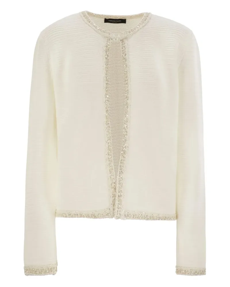 Fabiana Filippi Cardigan mit Pailletten - Nude Nude
