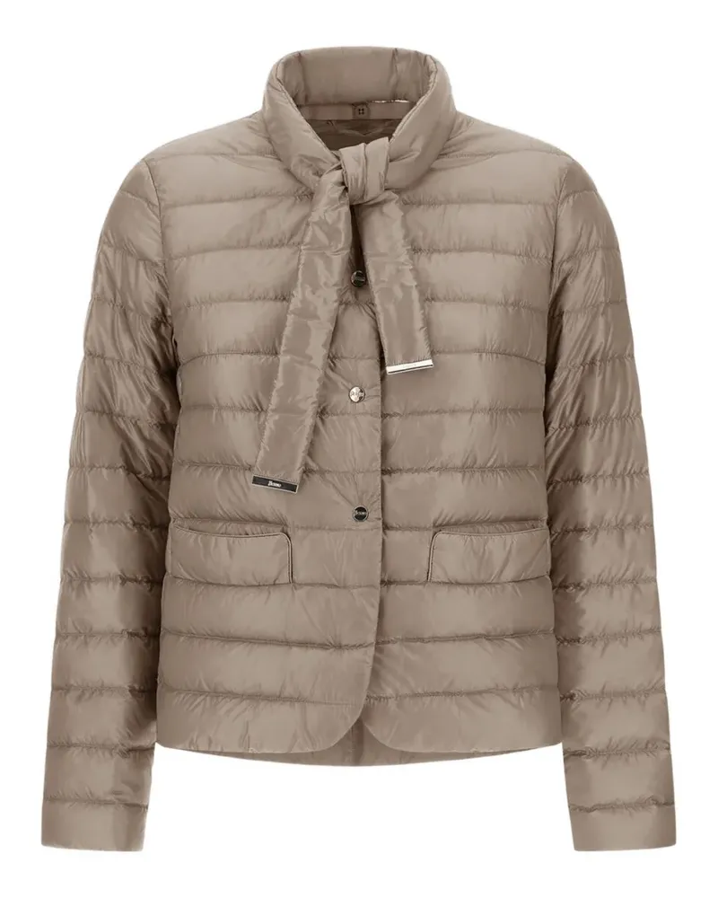 Herno scarf-detail puffer jacket - Grau Grau