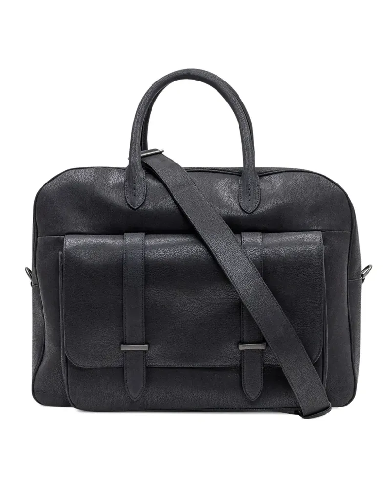 Orciani Flap Jones Tote Bag - Schwarz Schwarz