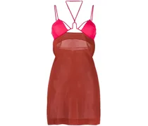 Minikleid mit Riemen - Rosa