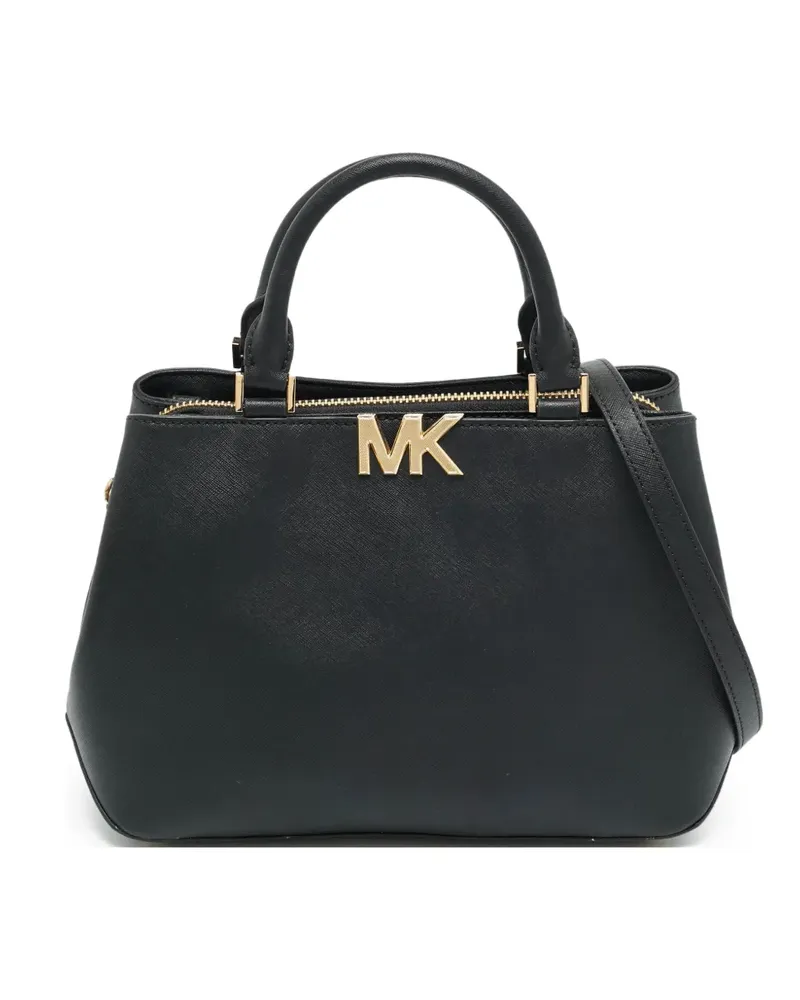 Michael Kors Mittelgroße Florence Satchel-Tasche - Schwarz Schwarz
